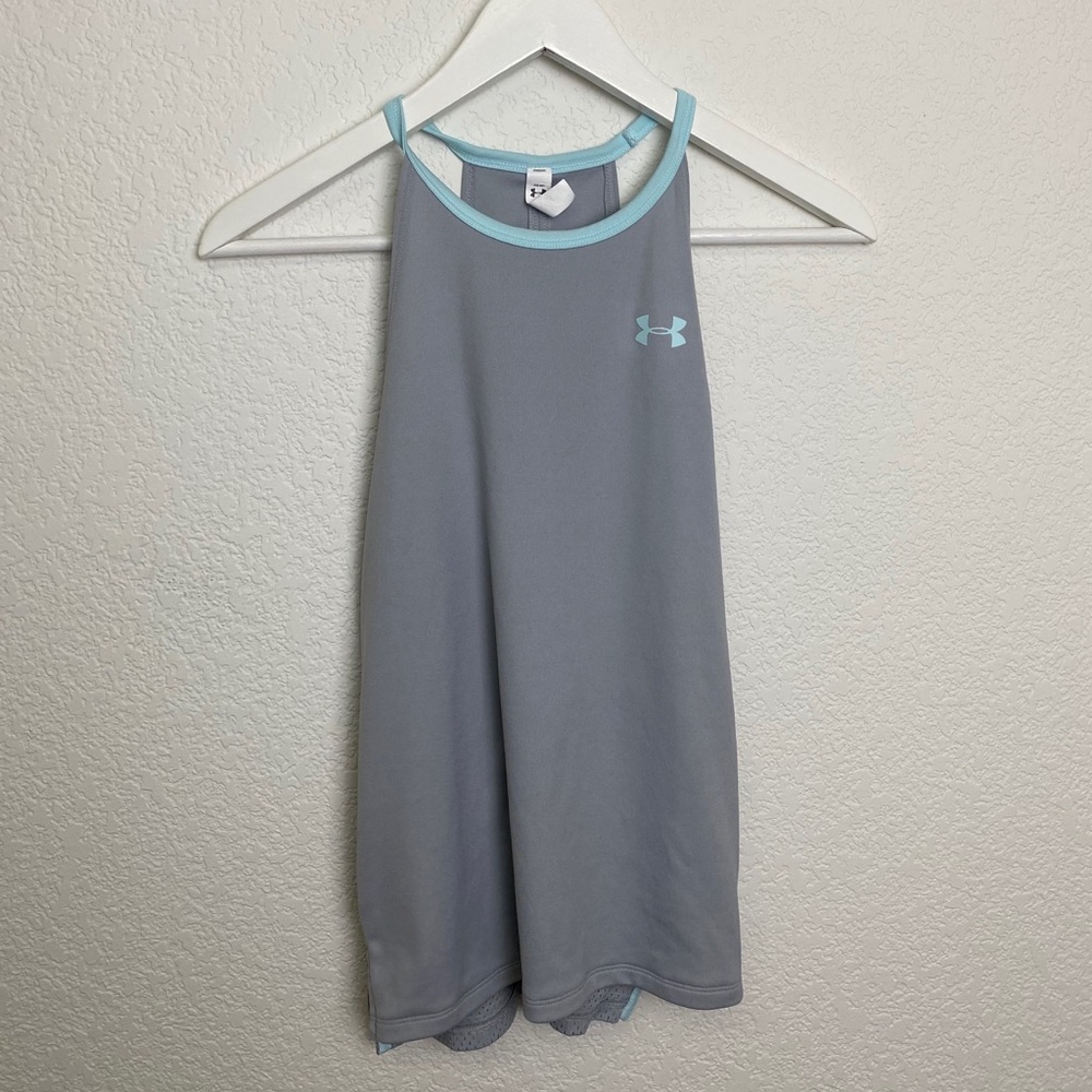Girls Under Armour HeatGear Grey Tank Top